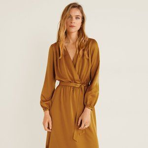 Satin Tie Dress by Mango